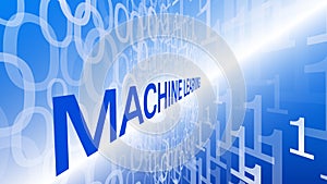 Big data machine learning vector concept, computer binary code