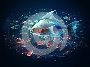 Big Data of Marine fish in Word, Generated AI