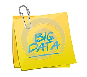 Big data memo post sign concept