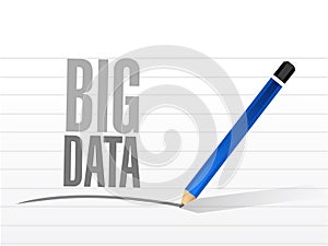 Big data message sign concept