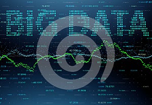 Big data and data mining concept illustration - 3d rendering