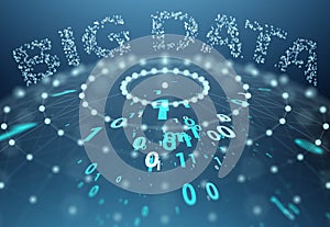 Big data and data mining concept illustration - 3d rendering