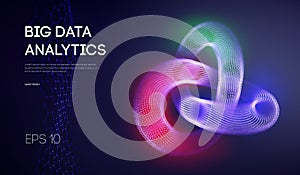 Big data network information background. Internet analytics and computer technology. Business analysis database, digital