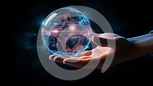 Big data processing through an AI hand and cyber hand using automation and advanced binary algorithms