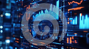 Big data processing analyzing financial market graphs