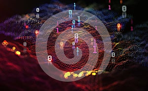 Big data. Processing an array of information. Global digital network