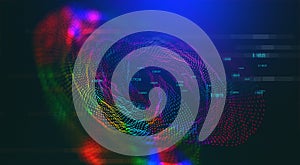 Big data. Processing an array of information. Global digital network