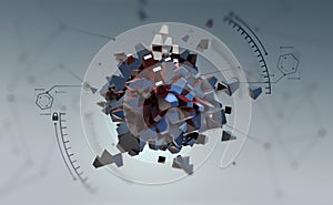 Big data processing. Future processor. Quantum CPU in nanotech computer network