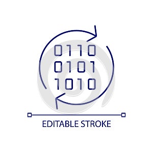 Big data processing RGB color icon