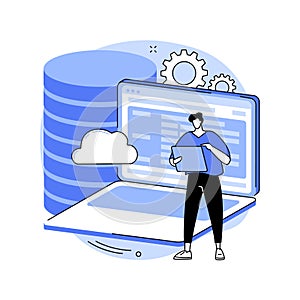 Big data programming abstract concept vector illustration.