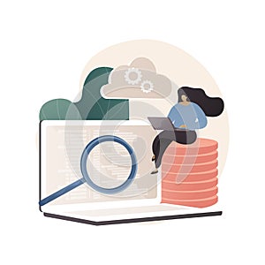 Big data programming abstract concept vector illustration.