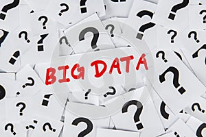 Big data with question sign