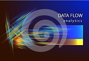 Big data science information analytics vector flat illustation. artificial intelligence