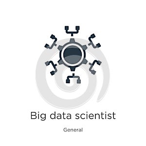 Big data scientist icon vector. Trendy flat big data scientist icon from general collection isolated on white background. Vector