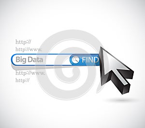 Big data search bar sign concept