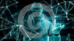 Big data security system, computer code numbers deep learning digital technology algorithm word, abstract conception