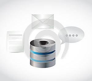 Big data server illustration design