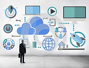 Big Data Sharing Online Global Communication Cloud Concept photo