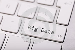 Big data. Social network, financial analysis of complex databases.Computer keyboard