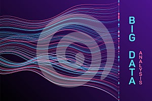 Big data statistical methods visualization concept vector design