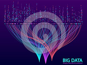 Big data statistical methods visualization concept vector design.