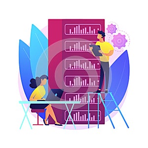 Big data storage abstract concept vector illustration.