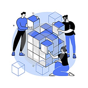 Big data storage abstract concept vector illustration.