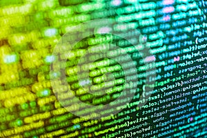 Big data storage and cloud computing representation. Big data concepts working in cyberspace environment. Computer program preview