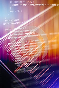 Big data storage and cloud computing representation. Programming