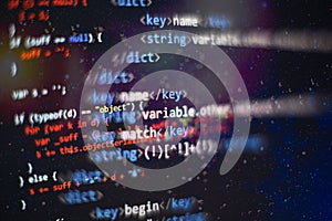 Big data storage and cloud computing representation. Programming