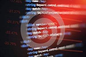 Big data storage and cloud computing representation. Programming