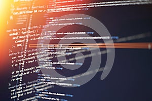 Big data storage and cloud computing representation. Programming