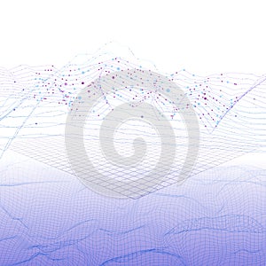 Big data stream futuristic infographic