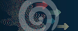 Big data stream futuristic infographics. File structuring, machine learning. Big data visualization. Data sorting process. A