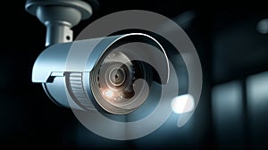 Big data system: security camera motion detection recognizes, identifies people. Facial recognition technology scan, detect people