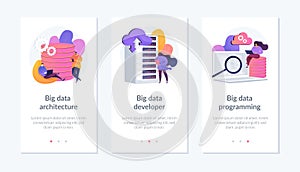 Big data technology app interface template.