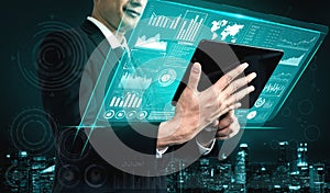 Big Data Technology for Business Finance Concept photo