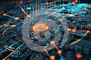 Big data technology Data science analysing artificial intelligence generative AI deep learning machine learning algorithm Neural