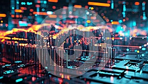 Big data technology Data science analysing artificial intelligence generative AI deep learning machine learning algorithm Neural