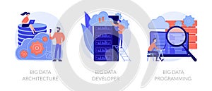 Big data technology vector concept metaphors