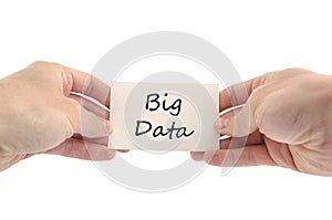 Big data text concept