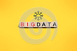 Big data, text symbol icon, business terms