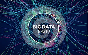 Big data vector background. Visual sort analysis. Wave flow data. Bigdata design.