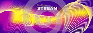 Big Data Vector. Colorful Matrix Visualization.