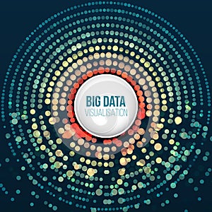 Big data visualization. Abstract background with lines array and binary code