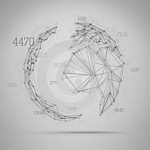 Big data visualization . Abstract earth globe