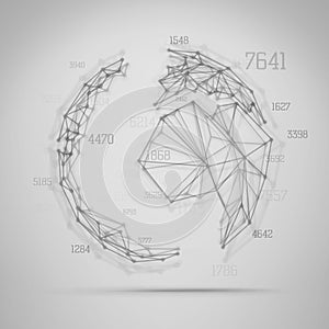 Big data visualization . Abstract earth globe