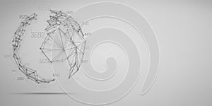 Big data visualization . Abstract earth globe