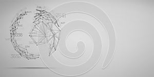 Big data visualization . Abstract earth globe