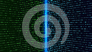 Big data visualization. Abstract Particles Background. Visual information. Computer code. Data networks. Concept of